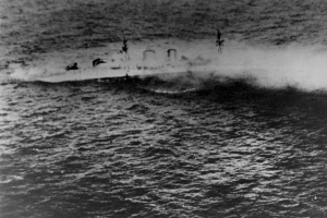 HMS Exeter's last moments off Java.