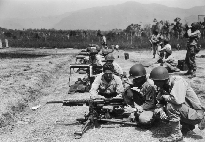 147th inf Regt Japanese MMG with M1917 30 cal MMG on range at New Caledonia 112444 (1 of 1)